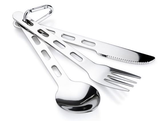 Příborový set GSI Outdoors Stainless 3 pc. Ring Cutlery