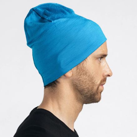 Čepice Aclima LightWool Relaxed Beanie blue fusion (3)