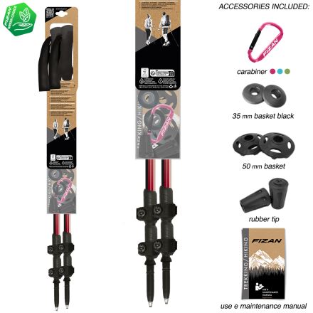 Trekové hole Fizan Trek Pro - L dark red (3)