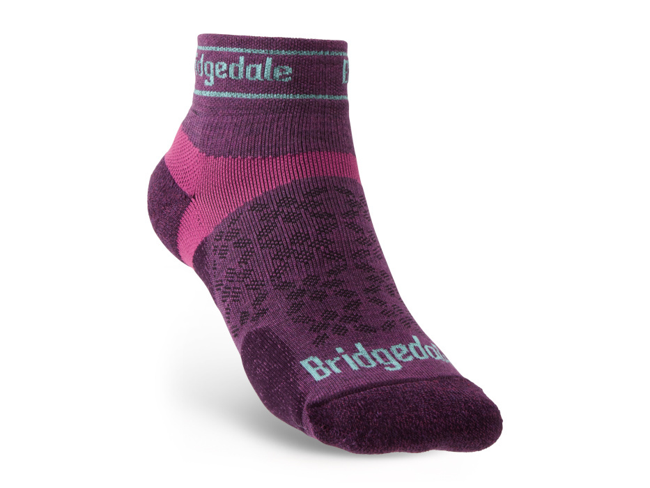 Dámské běžecké ponožky Bridgedale Trail Run UL T2 MS Low damson M (5-6,5 UK)