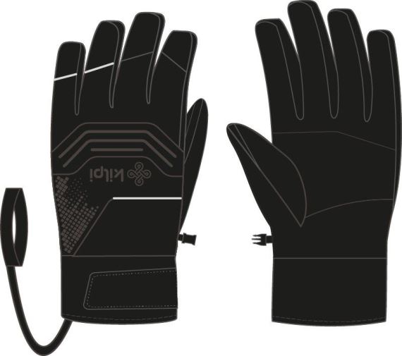 Lyžařské rukavice Kilpi Skimo-U černá