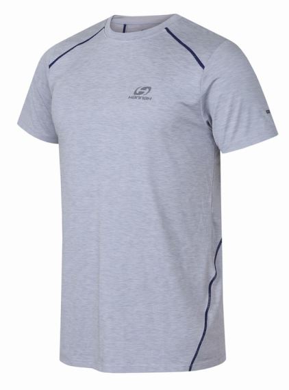 Pánské sportovní tričko s krátkým rukávem a logem Hannah Pello gray dawn mel