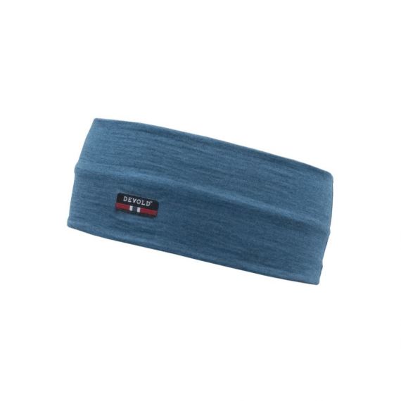 Merino čelenka Devold Breeze 150 headband blue melange