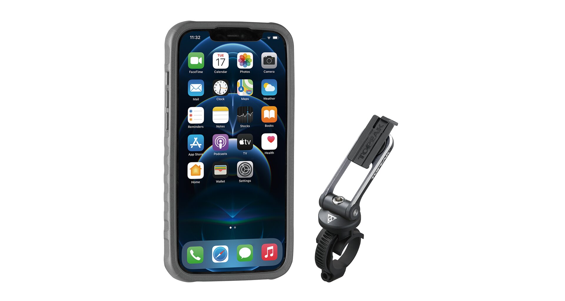 Obal na telefon TOPEAK RideCase pro iPhone 12 Pro Max černá/šedá