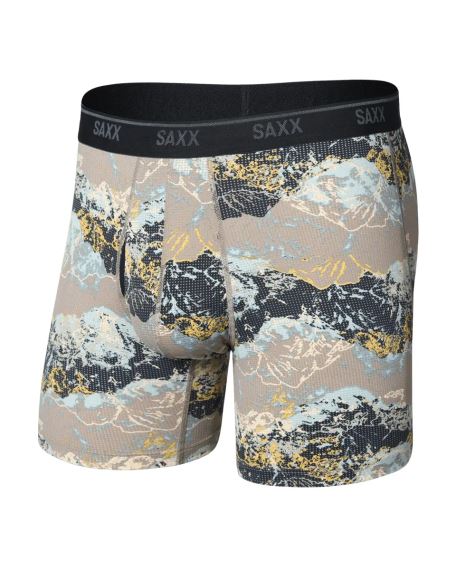 Pánské boxerky SAXX Quest Quick-Dry Mesh Boxer Brief summits-cinder