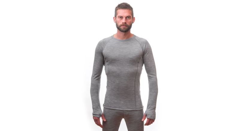 Pánské funkční triko s dlouhým rukávem Sensor Merino Bold Šedá (2)