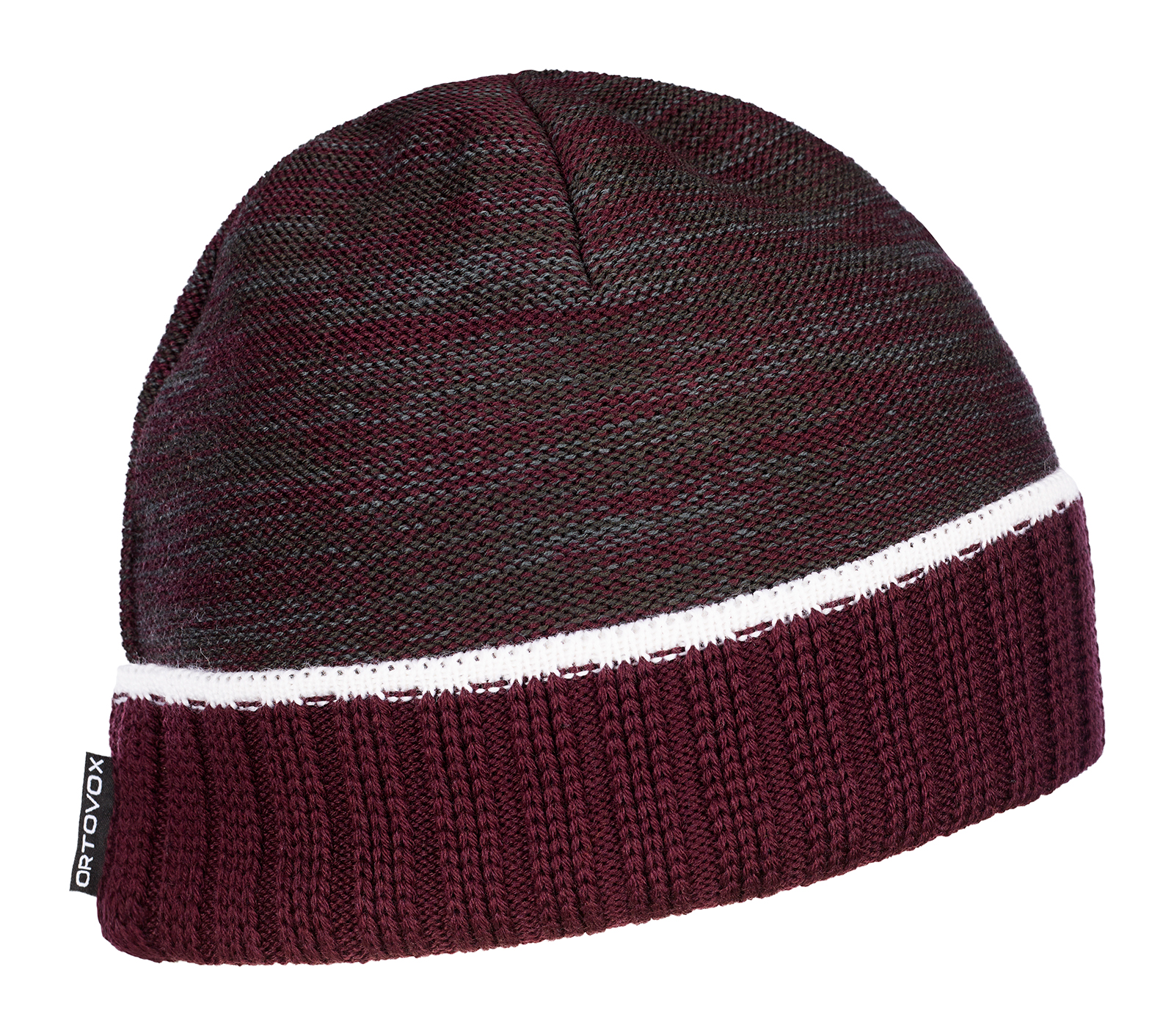 Čepice ORTOVOX Half Rib Beanie Dark wine