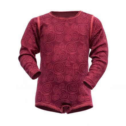 Dětské merino body Devold Breeze Baby Body Beetroot