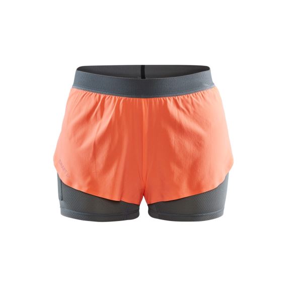 Dámské běžecké šortky CRAFT Vent 2v1 oranžová