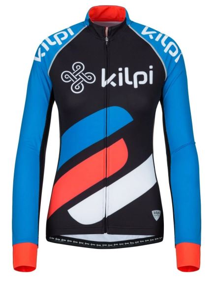 Pohled zepředu na Dámský cyklistický dres Kilpi RAPITA-W modrá.