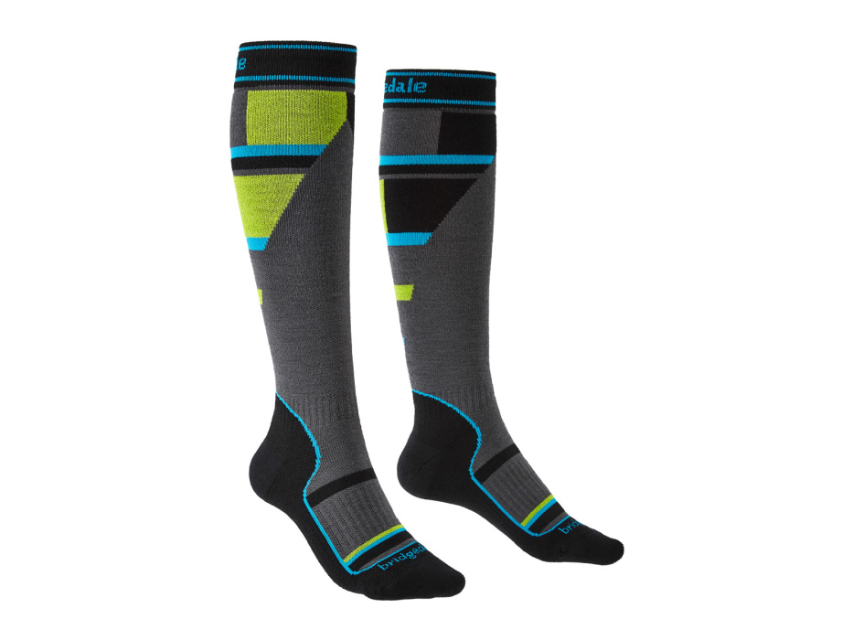 Dětské ponožky Bridgedale Ski Mountain Junior gray/green/068 L