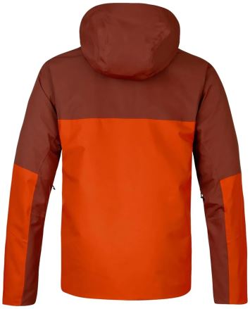 Zadní pohled na dvoubarevnou Bundu Hannah NIEL pureed pumpkin/smoked paprika L s kapucí. (2)
