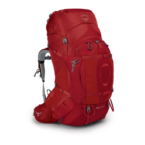 Dámský batoh Osprey Ariel Plus 85L carnelian red