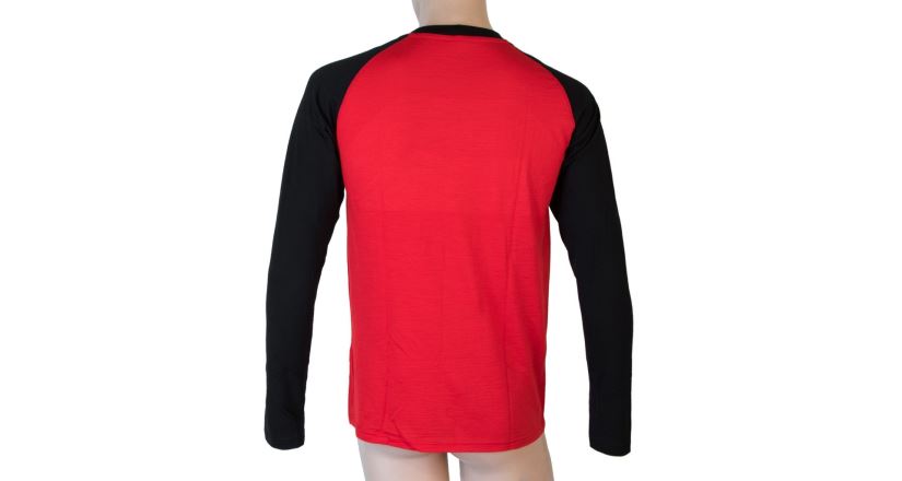 Pánské funkční triko SENSOR Merino Active PT Ski dl.rukáv červená/černá (1)