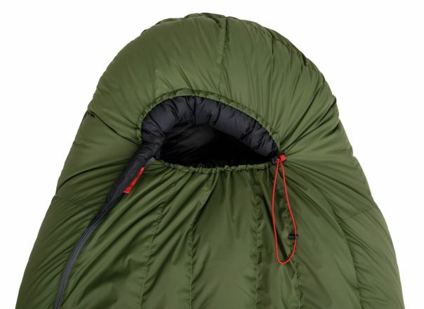 Péřový spací pytel WARMPEACE Horizont 1400 - Mars red/black (1)