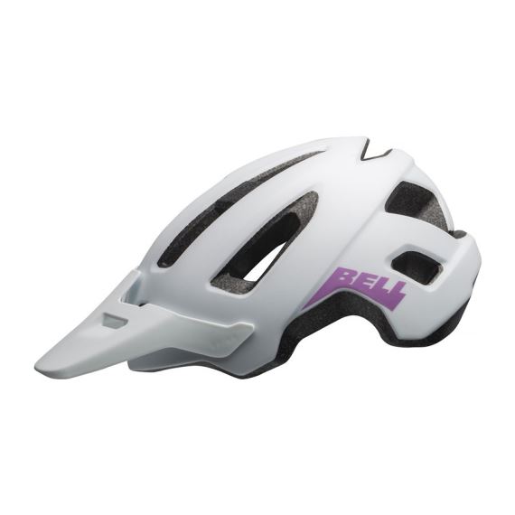 Juniorská cyklistická helma BELL Nomad Jr mat white/purple