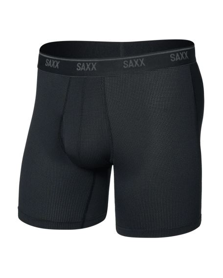 Pánské boxerky SAXX Quest Quick-Dry Mesh Boxer Brief black