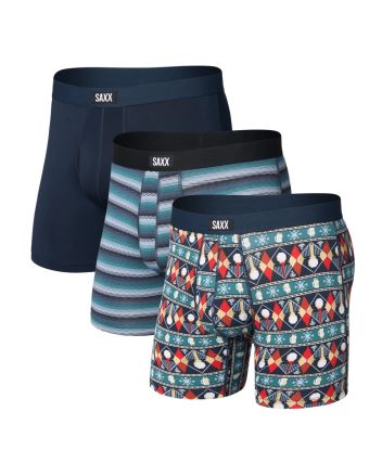 Pánské boxerky SAXX Daytripper Comfort Stretch (3 Pack) golf sweater/simple stripe/dark ink