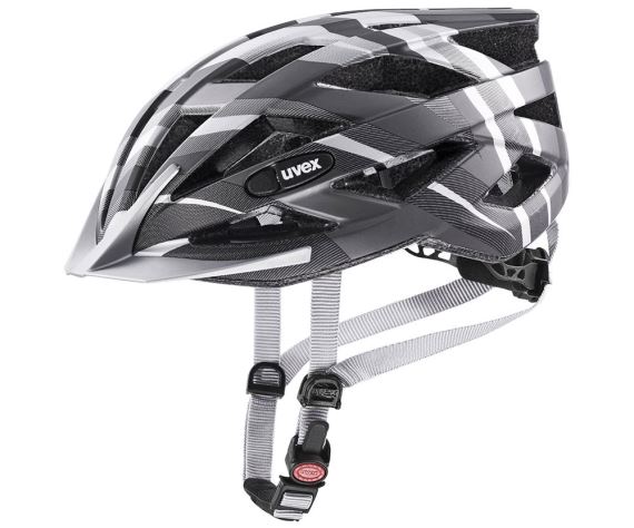 Cyklistická helma Uvex AIR WING CC, Black- Silver Mat