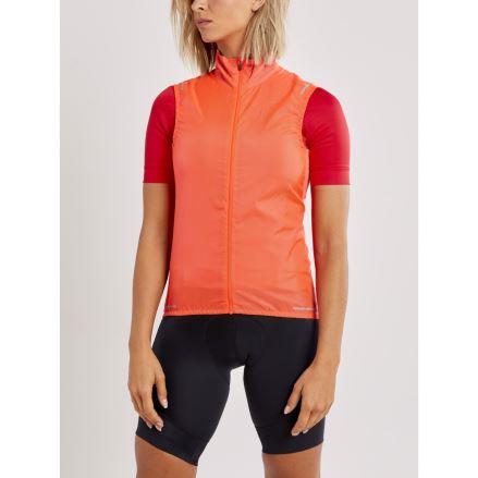 Dámská ultralehká cyklovesta CRAFT Essence Light Wind oranžová (5)
