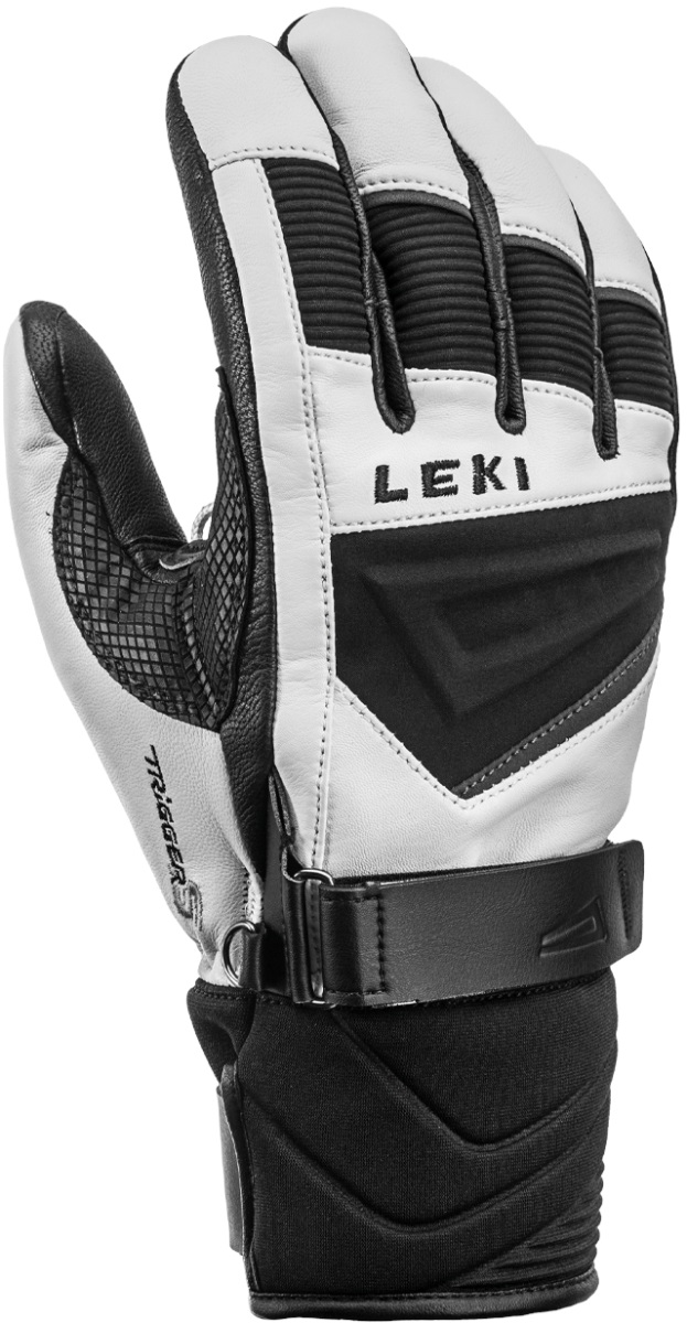 Unisex lyžařské rukavice Leki Griffin S white-black-graphite 10.0
