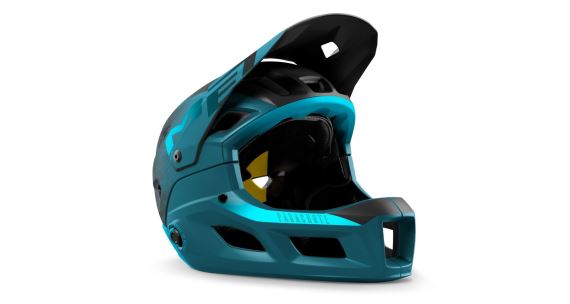 MTB full-face helma MET Parachute MCR MIPS petrol modrá