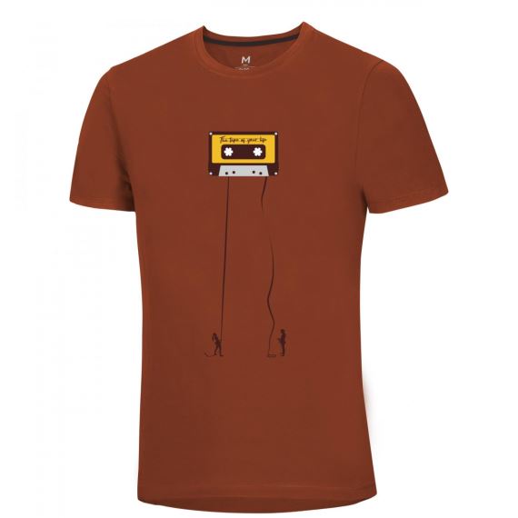 Pánské tričko s krátkým rukávem a lezeckým motivem Ocún Classic T retro tape rooibos tea