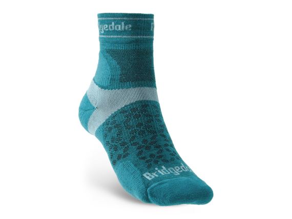Dámské běžecké ponožky Bridgedale Trail Run UL T2 MS 3/4 Crew teal