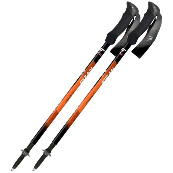 Trekové hole Fizan Compact orange blue
