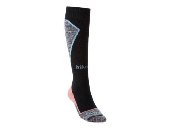 Dámské lyžařské podkolenky Bridgedale Ski Midweight+ Women´s black/coral