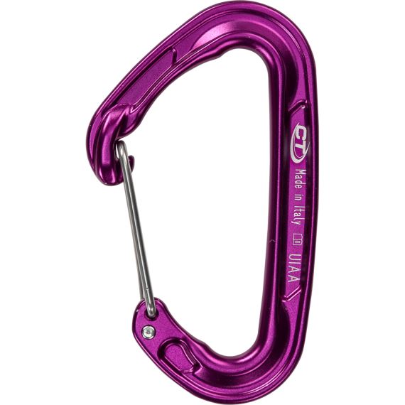 Lehká drátová karbina Climbing Technology Fly-weight (wire gate) purple