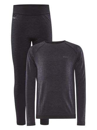 Dětský funkční set Craft CORE Dry Active Comfort černá: kompletní sada funkčního oblečení.