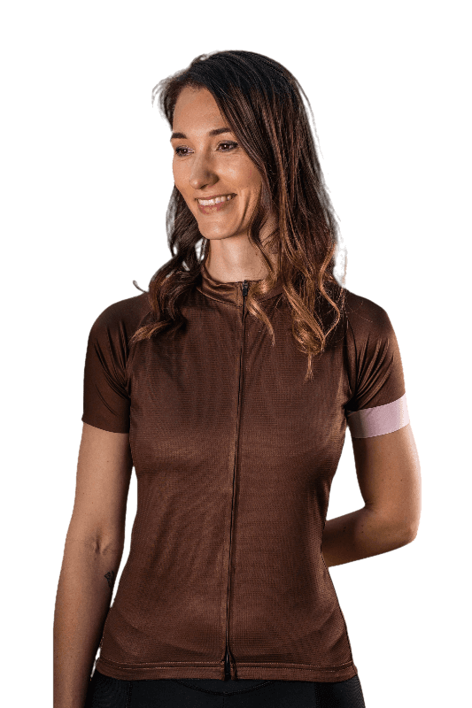 Dámský cyklstický dres Montagna Cliff brown/pink XL