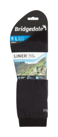 Ponožky Bridgedale Liner Coolmax Liner Boot x2 black/846 (2)