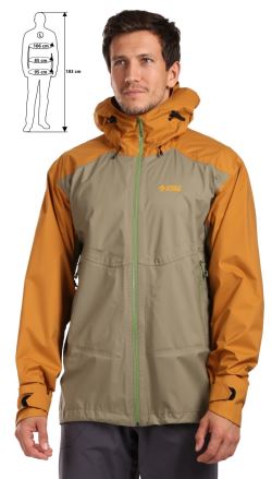 Pánská nepromokavá bunda Direct Alpine Talung caramel/khaki (2)