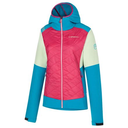 Dámská bunda La Sportiva KAP HYBRID HOODY cerise/crystal