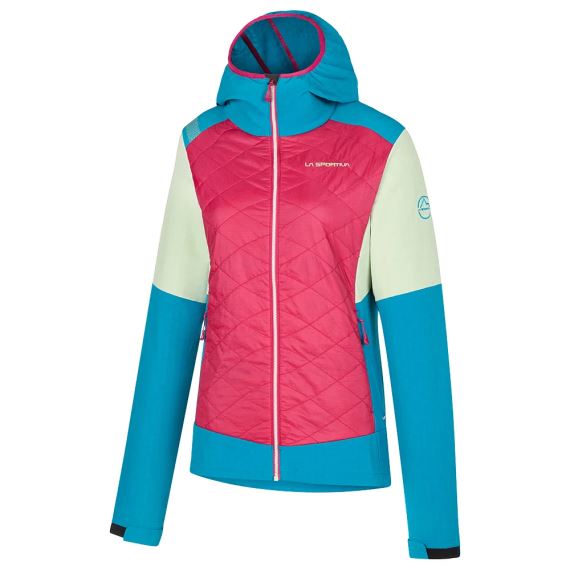 Dámská bunda La Sportiva KAP HYBRID HOODY cerise/crystal
