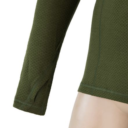Pánské oboustranné funkční tričko s dlouhým rukávem a kapucí SENSOR Merino DF safari (5)
