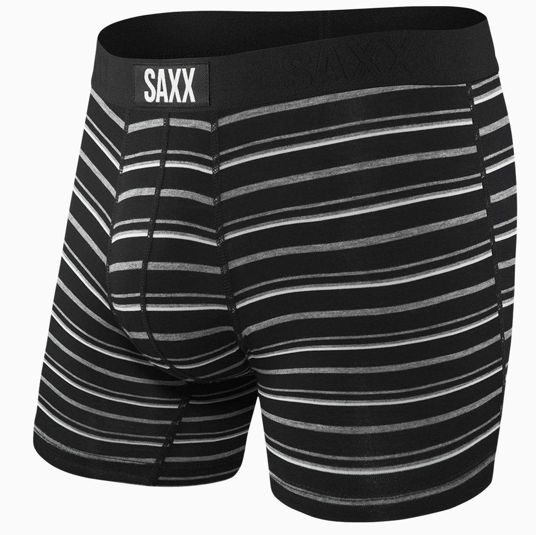 Pánské boxerky SAXX Vibe Boxer Brief black coast stripe M