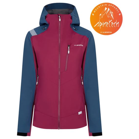 Dámská bunda La Sportiva ALPINE GUIDE SOFTSHELL JACKET red plum/opal