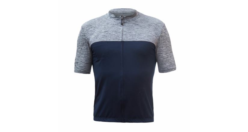 Pánský dres Sensor Cyklo Motion celozip deep blue/šedá