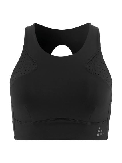 Dámský top Craft ADV Tone port černá - čelní pohled na sportovní top.