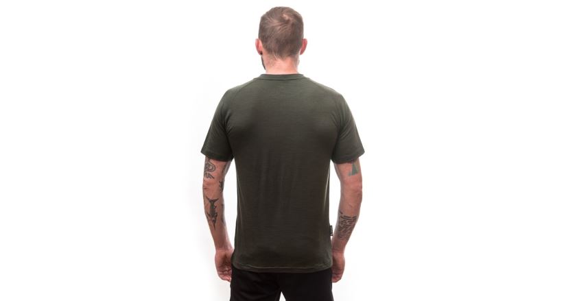 Pánské funkční triko Sensor Merino Air PT Earth Olivově zelená (3)
