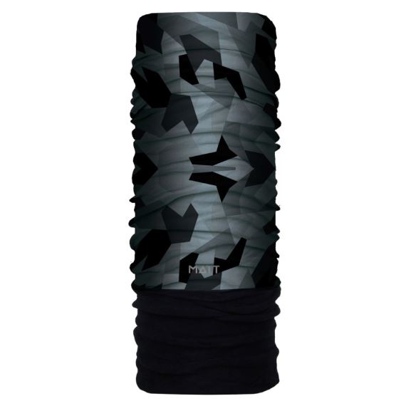 Univerzální šátek MATT Scarf Coolmax Pol. Geom. Camo Black