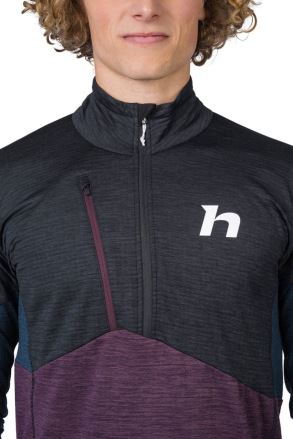 Pánská mikina Hannah Niro HZ anthracite/prune purple mel (6)