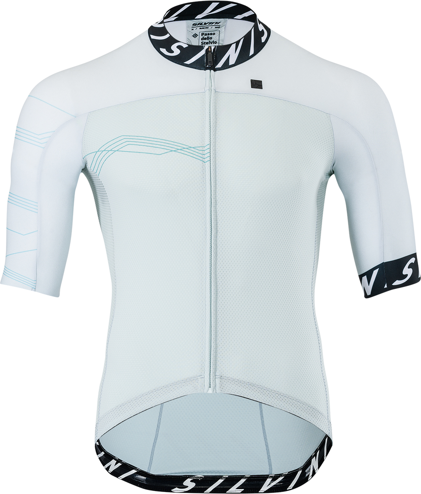 Pánský cyklistický dres Silvini Stelvio Light blue/black 3XL