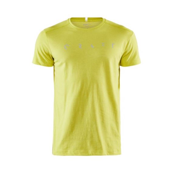 Pánské tričko s krátkým rukávem a logem CRAFT Deft SS žlutá