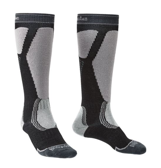 Ponožky Bridgedale Ski Easy On black/light grey/035