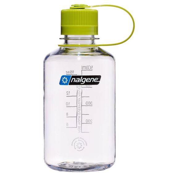 Láhev Nalgene Narrow-Mouth Sustain Clear/Green Cap