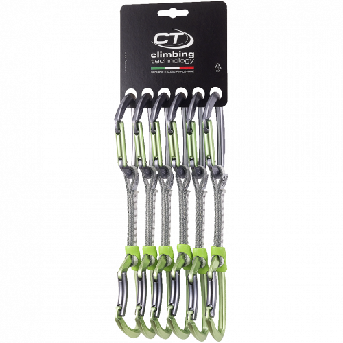 Set expresek Climbing Technology Lime DY 12 cm 6ks Green / Grey